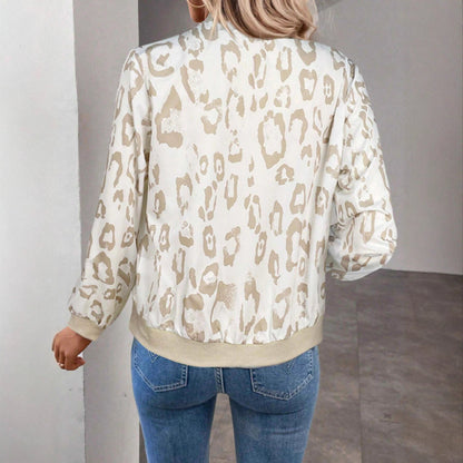 Damen Bomberjacke Leopardenmuster Eveloria