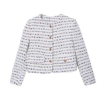Damen Bouclé-Jacke mit Knöpfen Eveloria