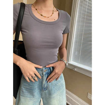Damen Rundhalsoberteil Weiches Jersey Eveloria