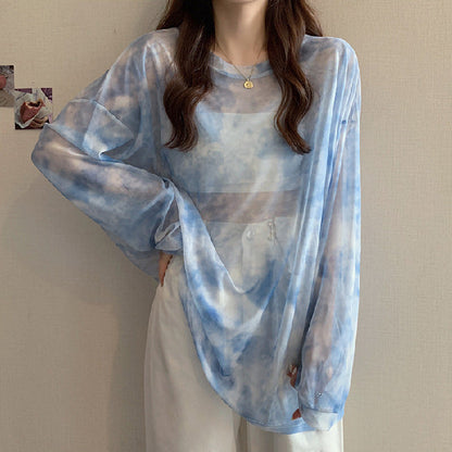Damen Oversized-Shirt Modernes Muster Eveloria