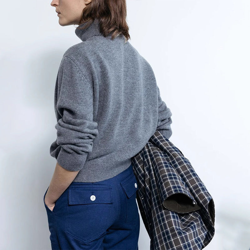 Damen Langarm-Pullover Hohler Kragen Eveloria - Eveloria