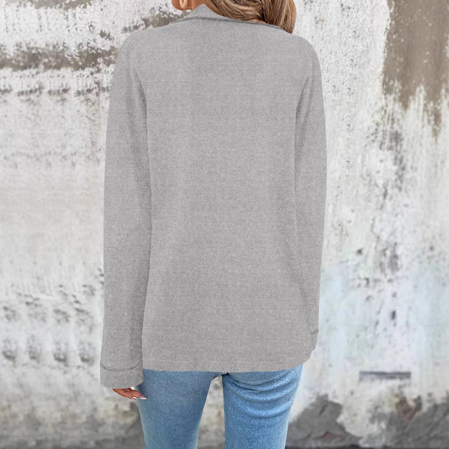 Damen Oversized Blazerjacke mit Taschen