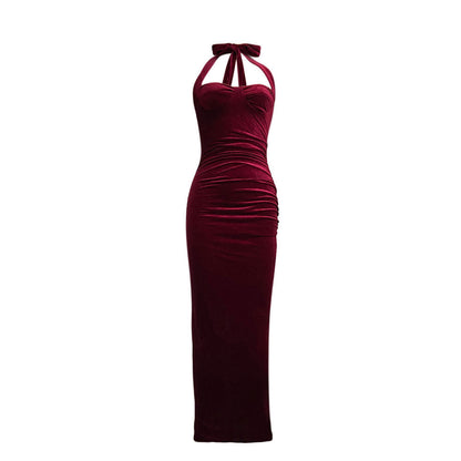 Damen Abendkleid Figurbetont Herzausschnitt Gerafft Eveloria