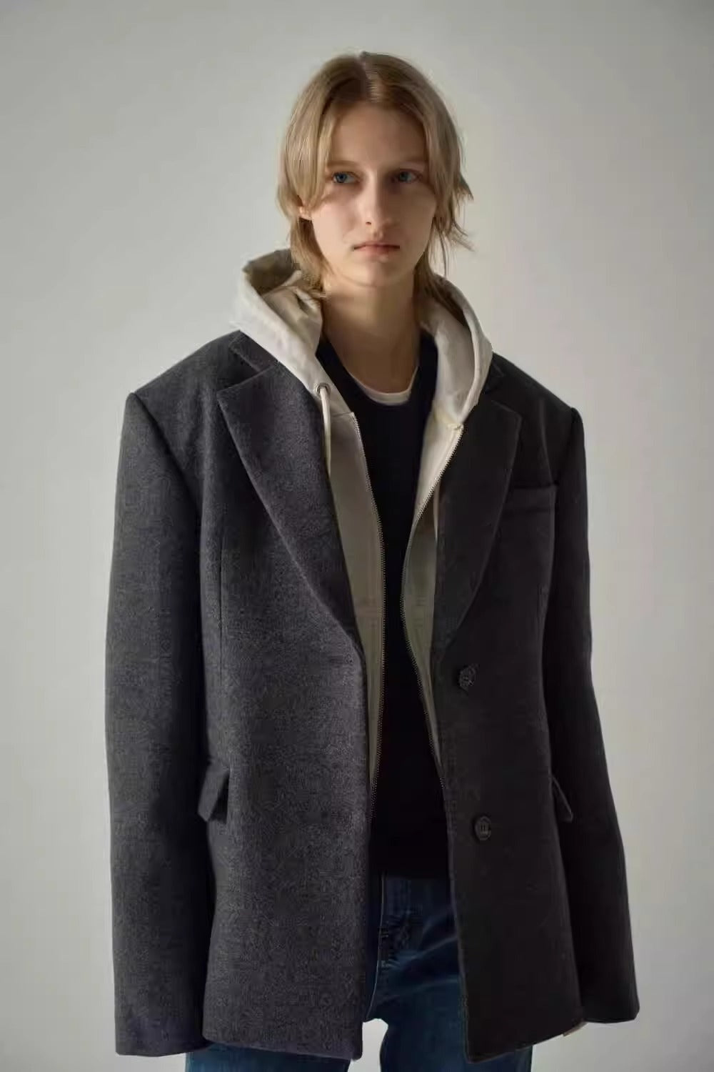 Damen Oversize Blazer mit Innenjacke Eveloria