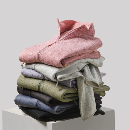 Eveloria Damen Fleecejacke Reißverschlusstaschen Hochkragen
