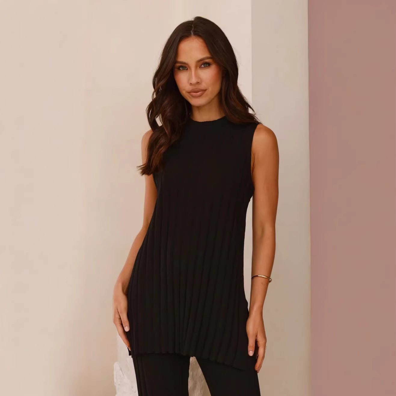Damen Rib-Loungewear-Set Eveloria Elegantes Set
