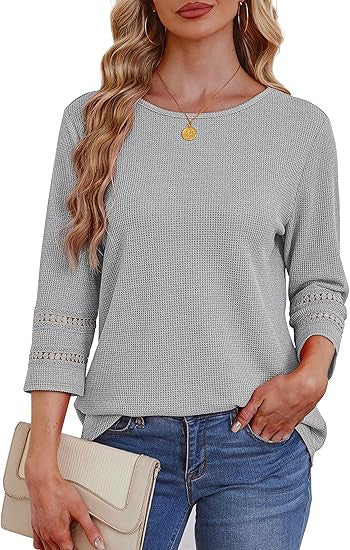 Damen Longsleeve-Oberteil Spitzen-Details Eveloria