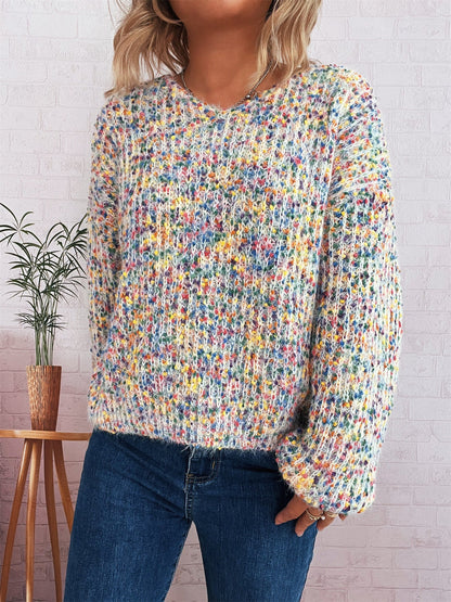 Damen Strickpullover Gemütlich Eveloria