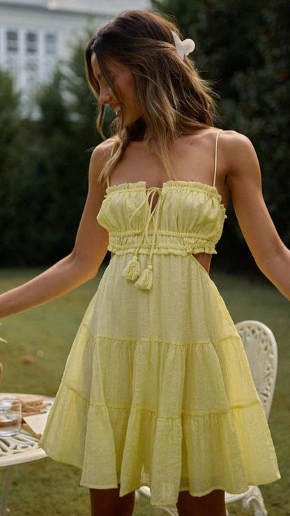 Damen Sommerkleid Eveloria Leicht Baumwolle Pastell