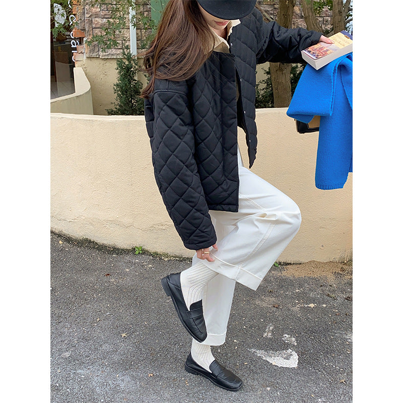 Damen Übergangsjacke Gesteppt Klassischer Kragen Eveloria