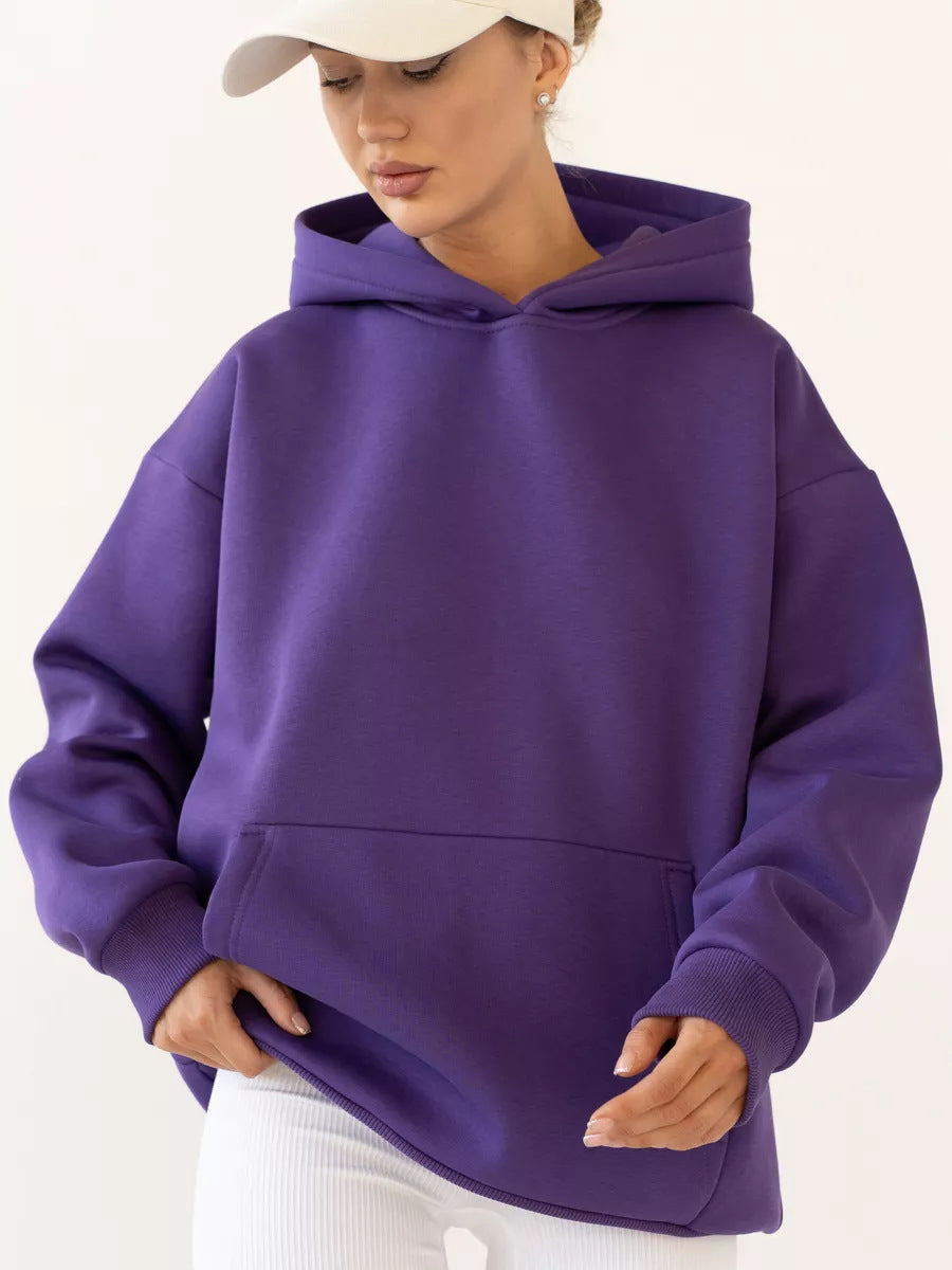Damen Oversize Kapuzenpullover Baumwollmix Eveloria