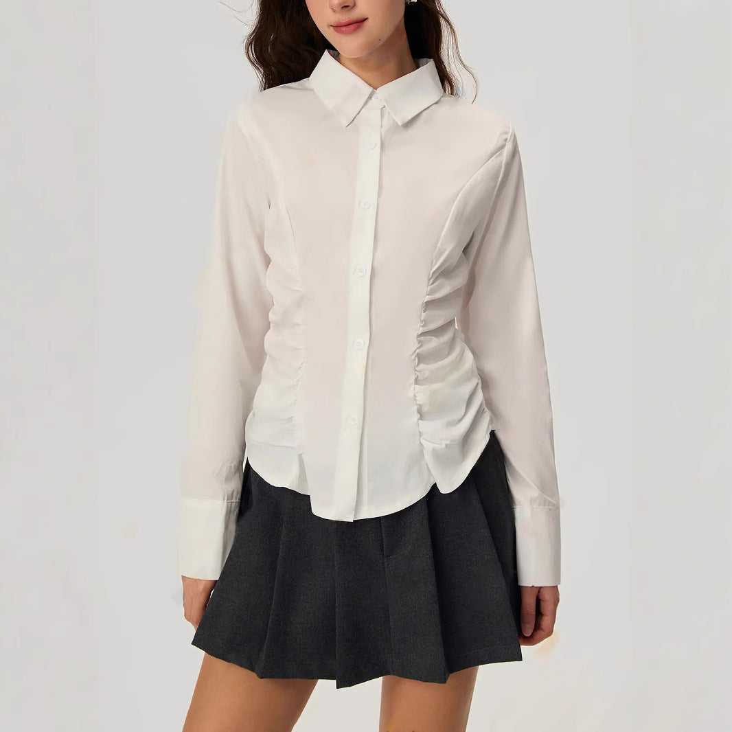 Damen Bluse Rüschendetails Eveloria Elegante Bluse