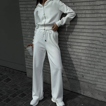 Damen Sportanzug Elegant Schnitt Hochkragen Eveloria