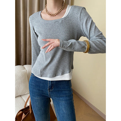 Damen Langarmshirt Moderner Schnitt Eveloria