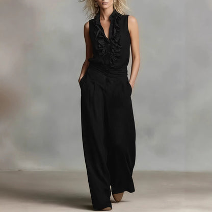 Damen Bluse Rüschen Klassischer Kragen Eveloria