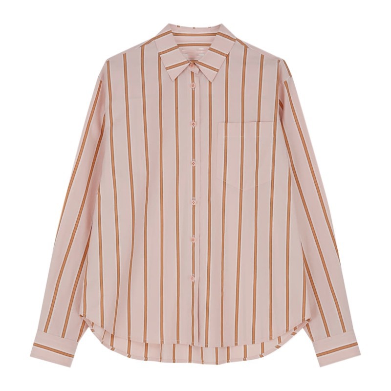 Damen Bluse Übergroß Gestreift Eveloria