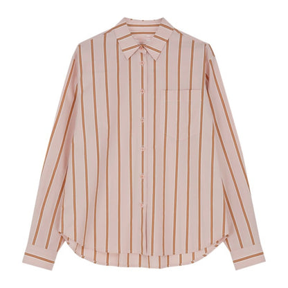 Damen Bluse Übergroß Gestreift Eveloria