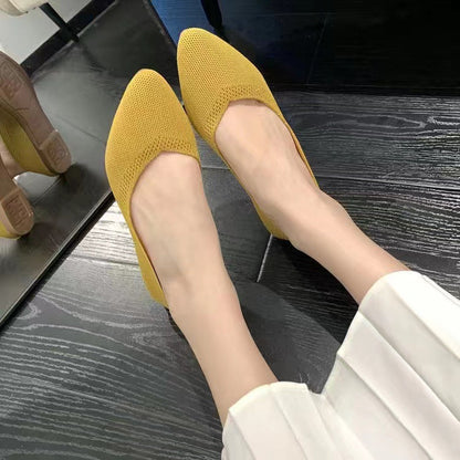 Damen Ballerinas Atmungsaktives Material Flexibles Fußbett