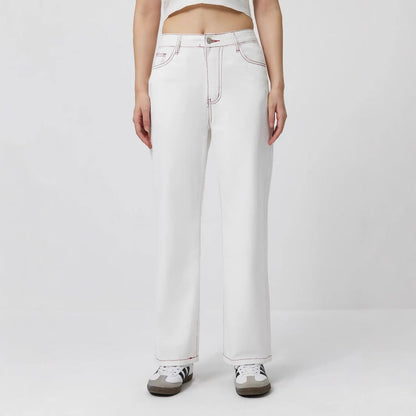 Eveloria Damen Jeans Elegant Fruchtstickerei