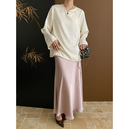 Damen Oberteil Weites Design Perlendetails Eveloria