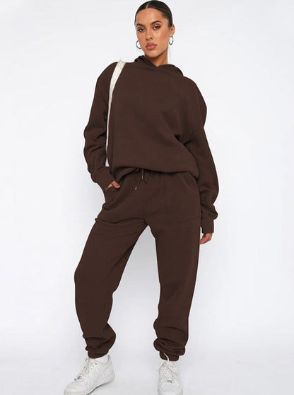 Damen Oversized Hoodie Jogger Set