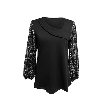 Damen Bluse Spitze Elegant Eveloria