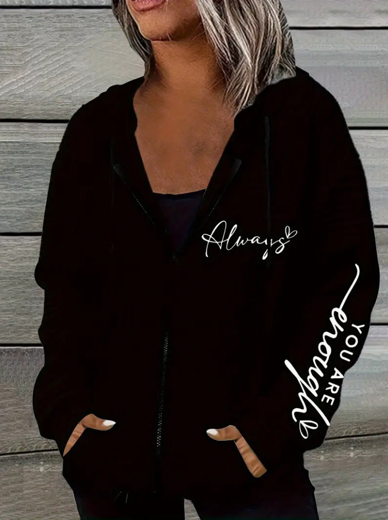 Damen Kapuzenjacke Lässig mit Motivdruck Eveloria