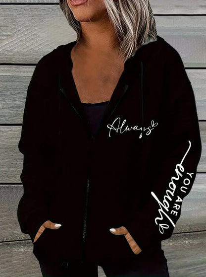 Damen Kapuzenjacke Lässig mit Motivdruck Eveloria