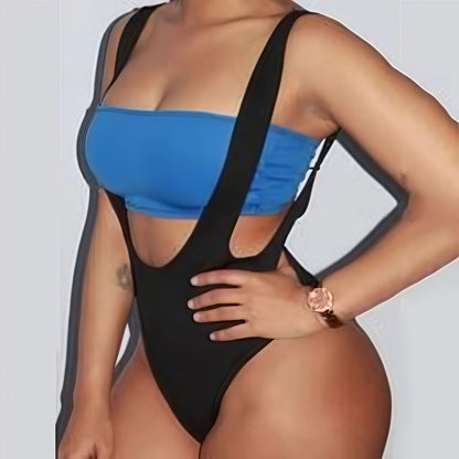 Damen Badeanzug Cut-Out-Design Verstellbare Träger Eveloria
