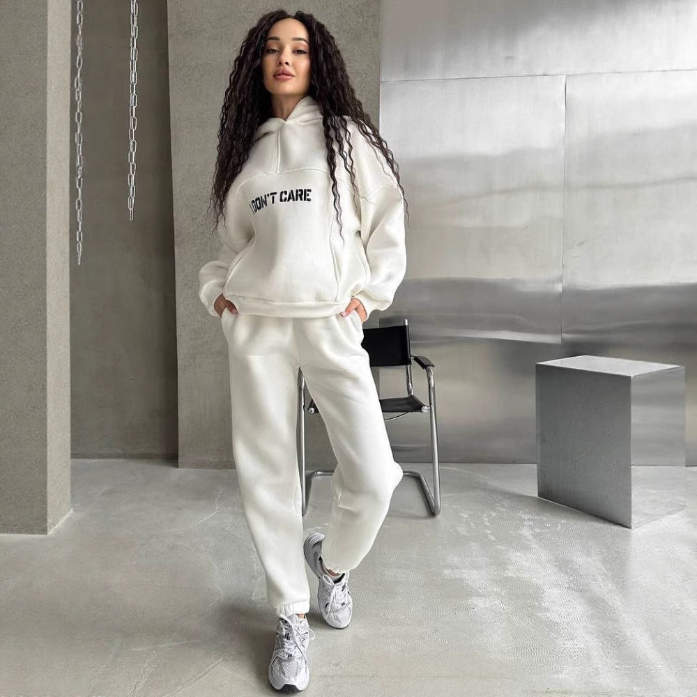 Damen Hoodie Sportlich mit Schriftzug Eveloria