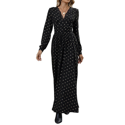 Damen Maxikleid Spitze Muster Eveloria