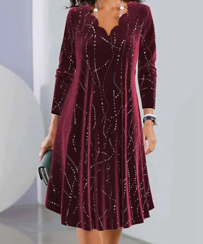 Damen Partykleid mit Glitzerakzenten Eveloria