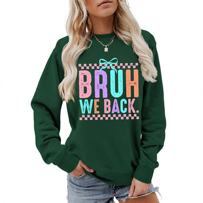 Damen Sweatshirt Bequem Fröhlicher Druck Grau Eveloria
