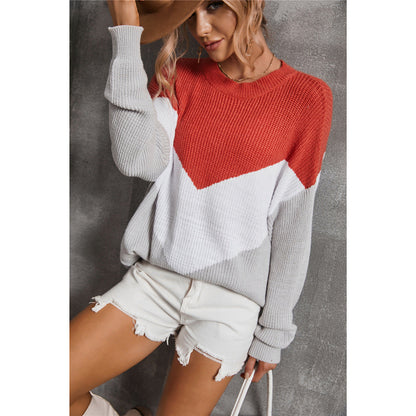 Damen Strickpullover V-Ausschnitt Grafikdesign Eveloria