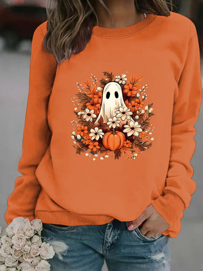 Damen Sweatshirt Herbstmotiv Gruselig Eveloria