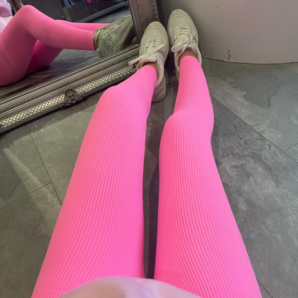Damen Leggings Rippdesign Hochwerdig mit hohem Bund Eveloria