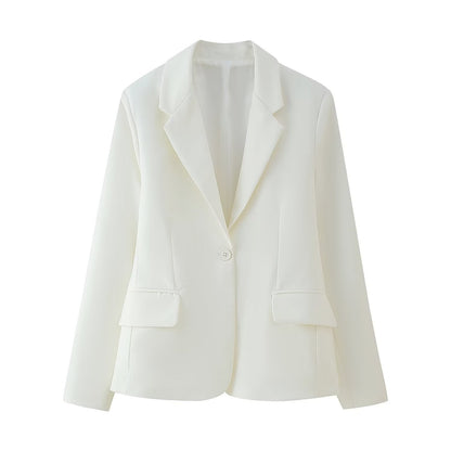 Damen Blazerjacke Elegant Schnitt Praktische Taschen Eveloria