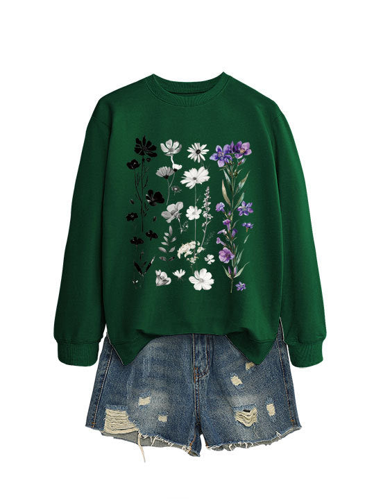 Damen Sweatshirt Florales Design Weich Eveloria
