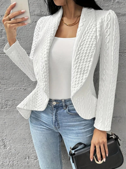 Damen Strukturierte Jacke Moderner Schnitt Eveloria