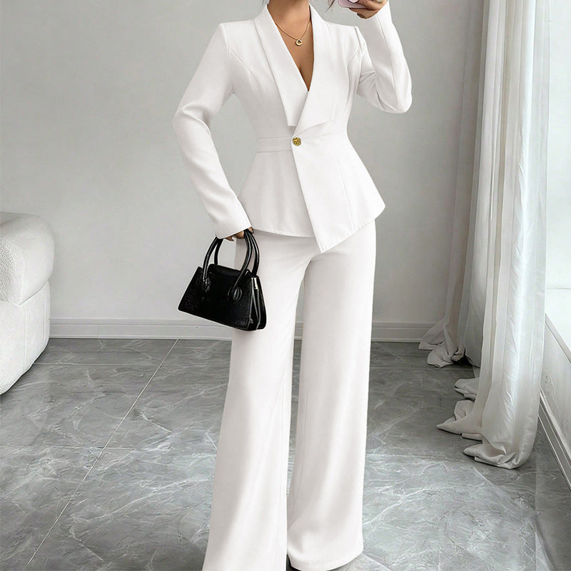 Damen Blazeranzug Slim Fit Hochkragen Eveloria