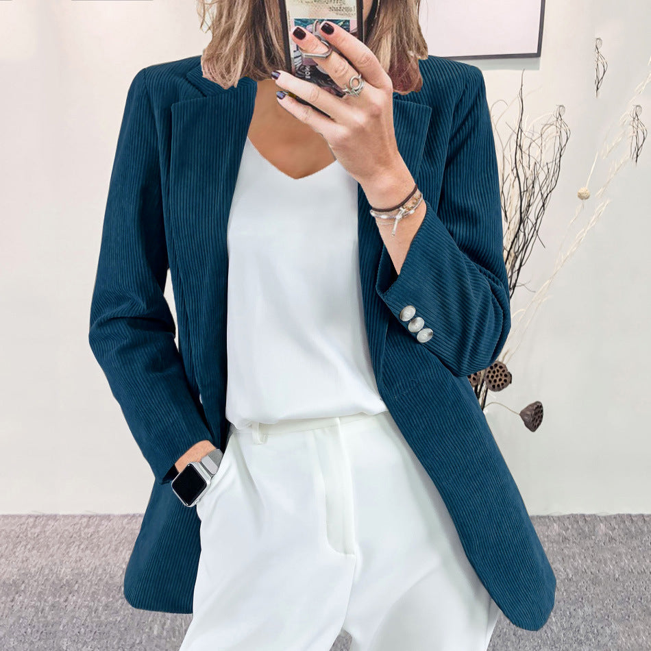 Damen Blazer Gestreift Slim Fit Eveloria