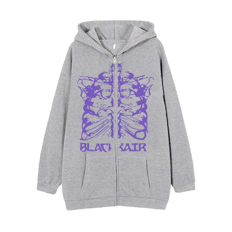 Damen Kapuzenjacke Skelett-Design Eveloria