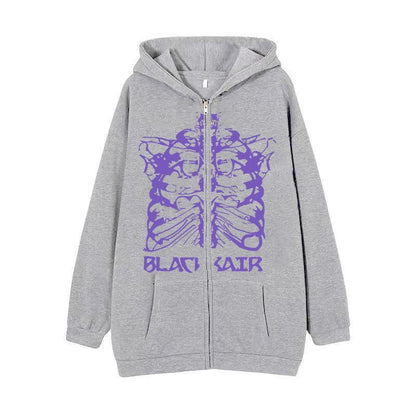 Damen Kapuzenjacke Skelett-Design Eveloria