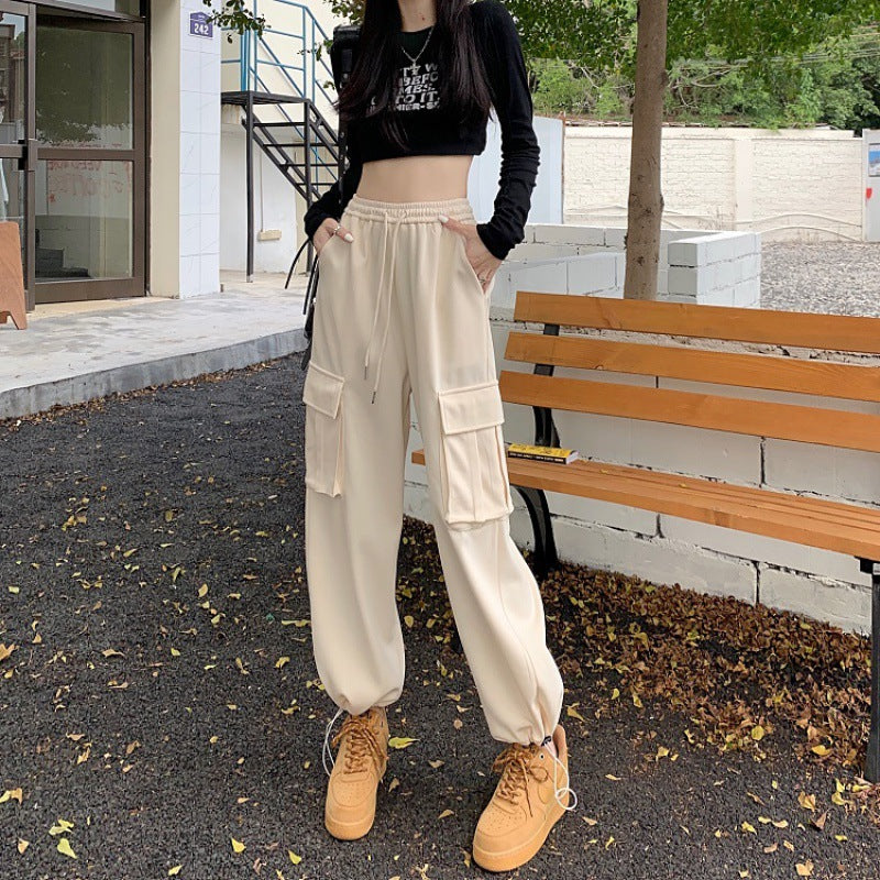 Damen Cargo-Hose seitliche Taschen Eveloria