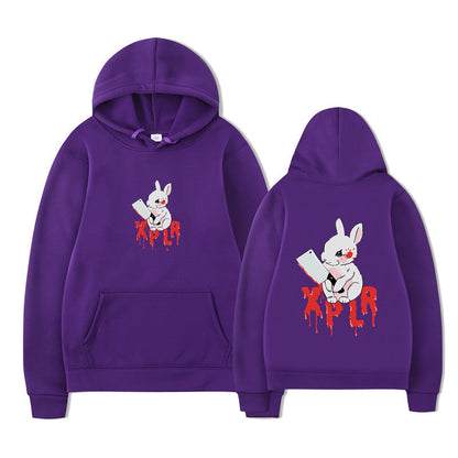 Damen Kapuzensweater Cartoon-Motiv Bequem Eveloria