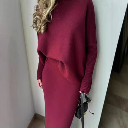 Damen Oversized Strickkleid Lässig Eveloria