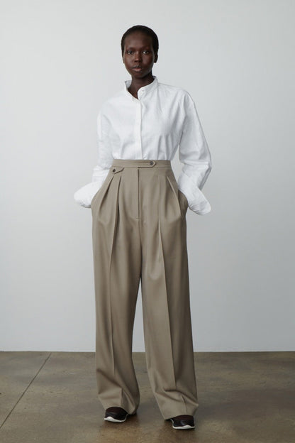 Damen Hochbundhose Klassische Falten Eveloria
