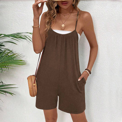 Damen Jumpsuit Weitbein Freizeitlook Eveloria - Eveloria