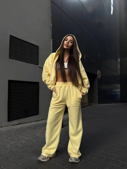 Damen Oversized Jumpsuit mit Kapuze Eveloria