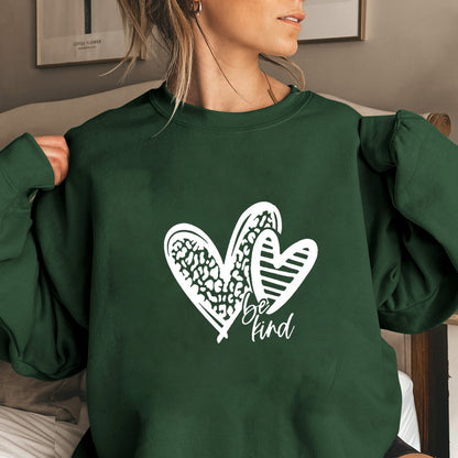 Damen Sweatshirt Herzmotiv Lässiger Schnitt Grau